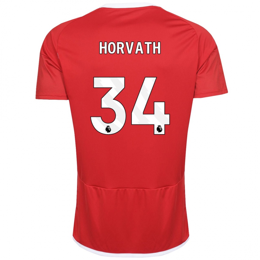 Niño Camiseta Ethan Horvath #34 Rojo 1ª Equipación 2023/24 La Camisa Perú