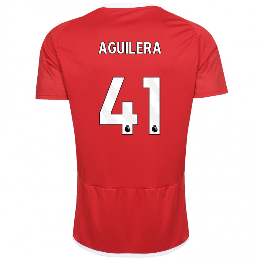 Niño Camiseta Brandon Aguilera #41 Rojo 1ª Equipación 2023/24 La Camisa Perú