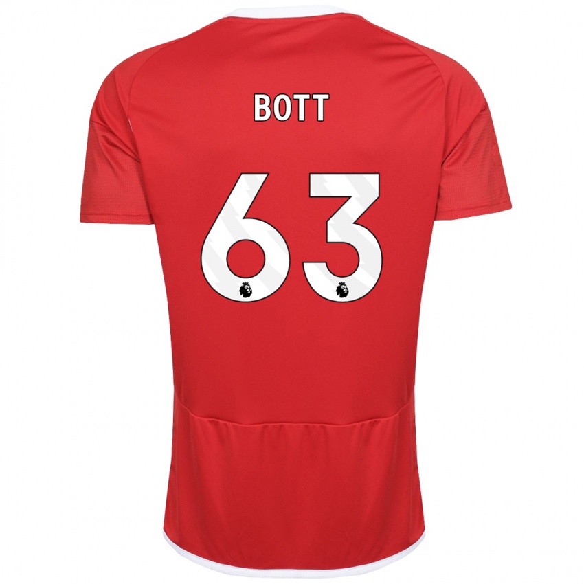 Niño Camiseta Aaron Bott #63 Rojo 1ª Equipación 2023/24 La Camisa Perú