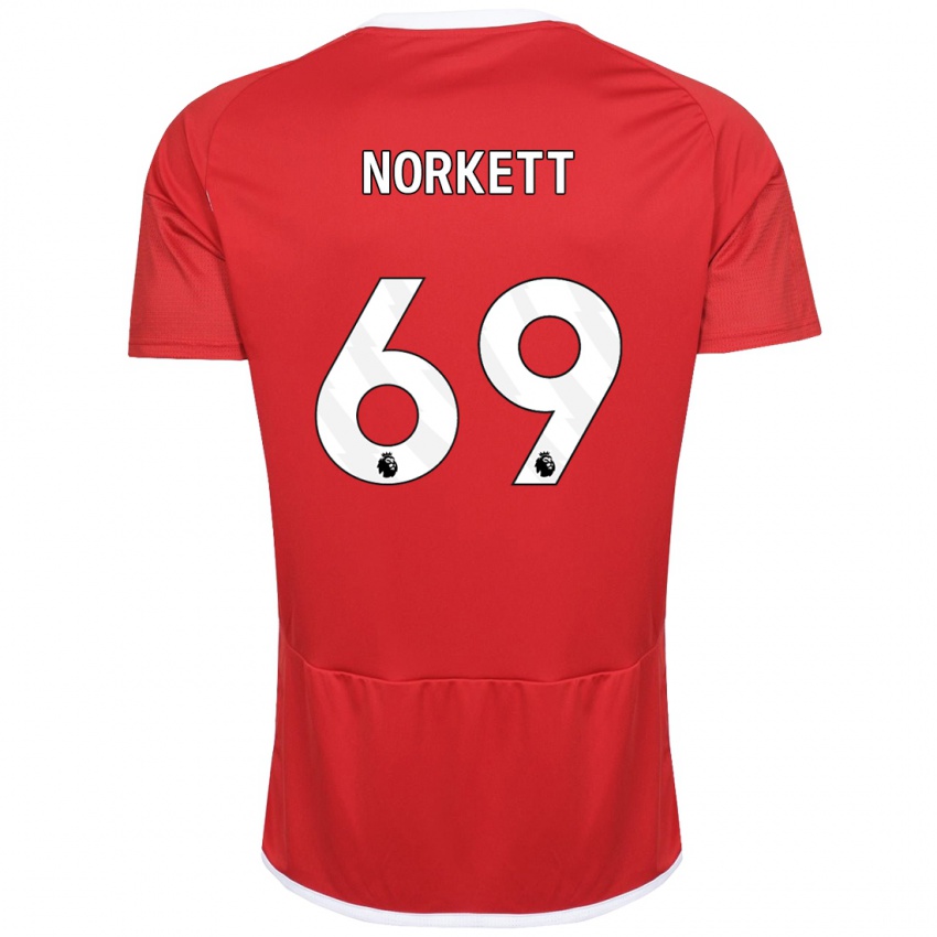 Niño Camiseta Manni Norkett #69 Rojo 1ª Equipación 2023/24 La Camisa Perú