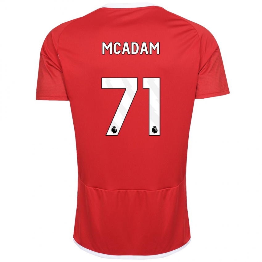 Niño Camiseta Kyle Mcadam #71 Rojo 1ª Equipación 2023/24 La Camisa Perú