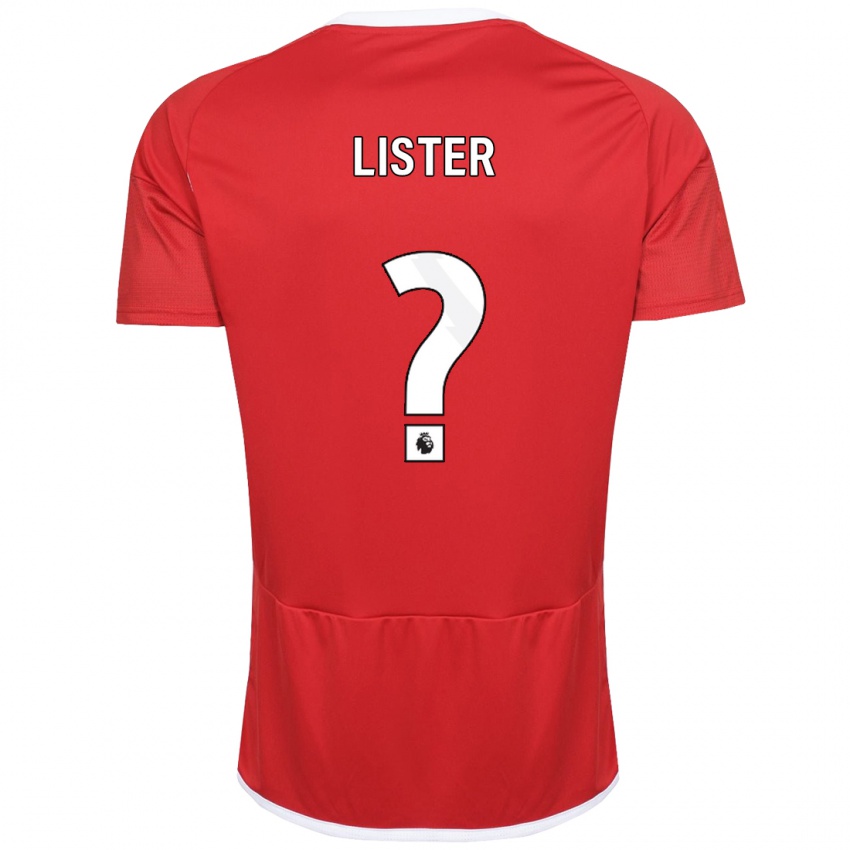 Niño Camiseta Henry Lister #0 Rojo 1ª Equipación 2023/24 La Camisa Perú