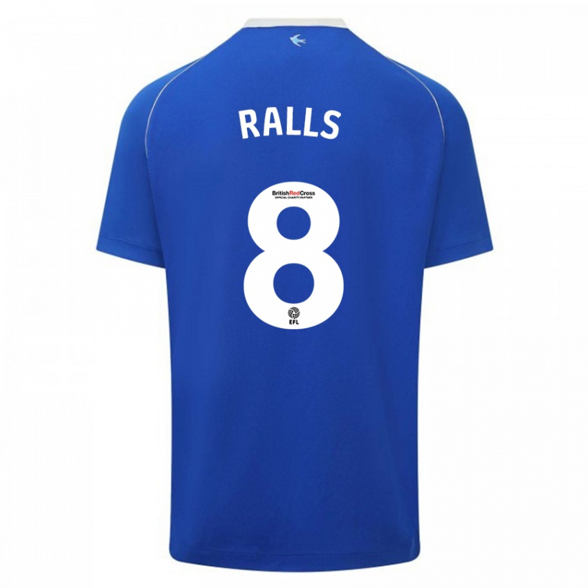 Niño Camiseta Joe Ralls #8 Azul 1ª Equipación 2023/24 La Camisa Perú