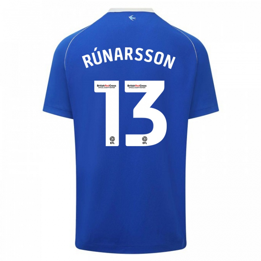 Niño Camiseta Runar Alex Runarsson #13 Azul 1ª Equipación 2023/24 La Camisa Perú