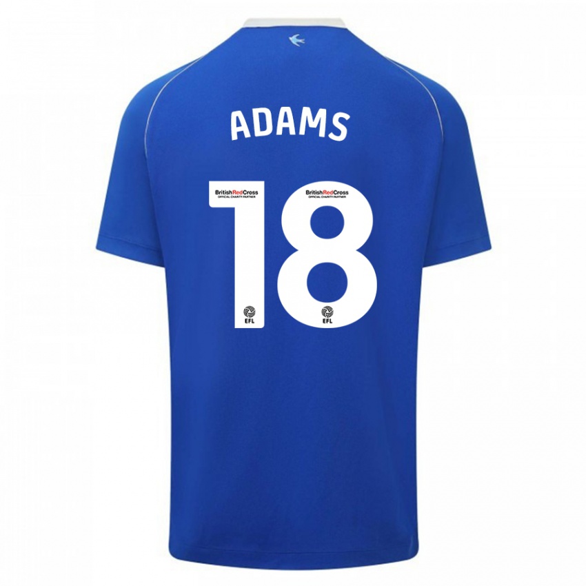 Niño Camiseta Ebou Adams #18 Azul 1ª Equipación 2023/24 La Camisa Perú