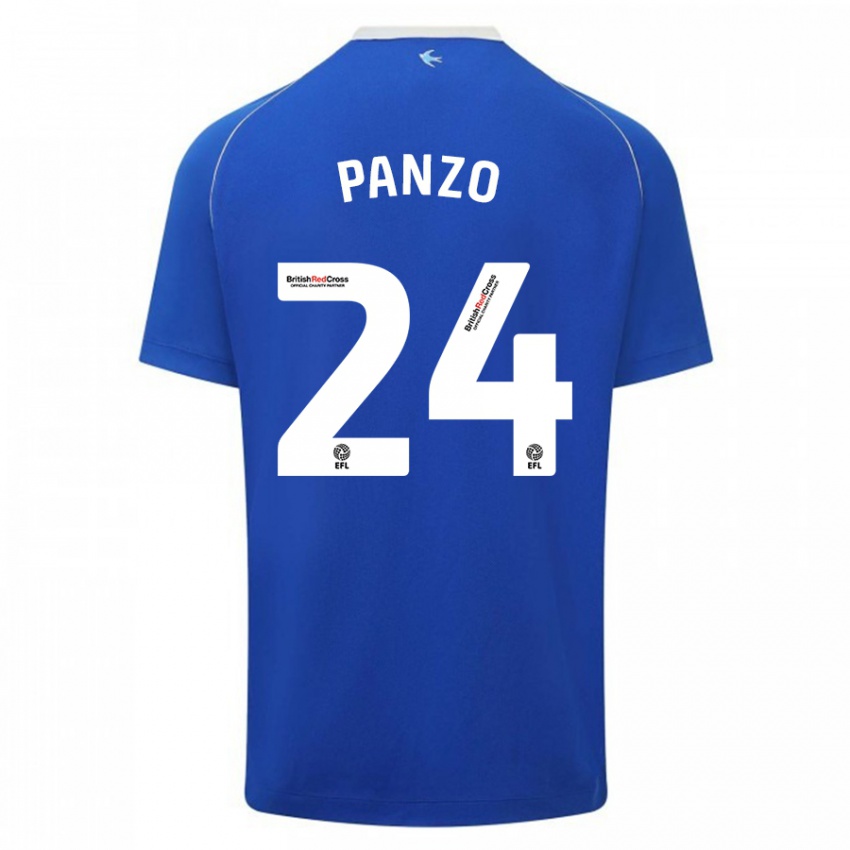 Niño Camiseta Jonathan Panzo #24 Azul 1ª Equipación 2023/24 La Camisa Perú