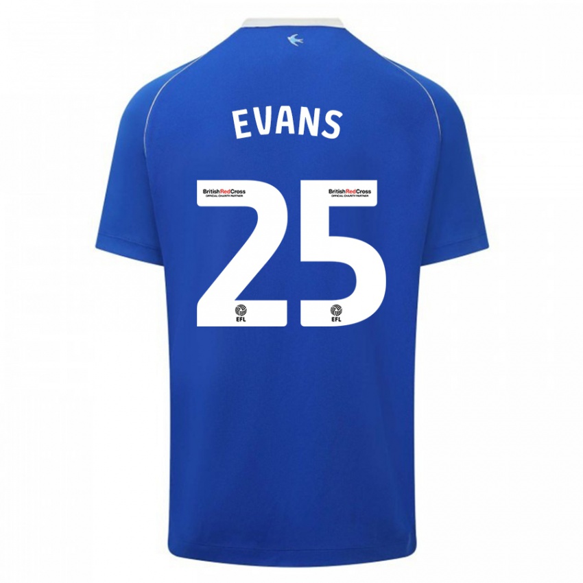 Niño Camiseta Kieron Evans #25 Azul 1ª Equipación 2023/24 La Camisa Perú