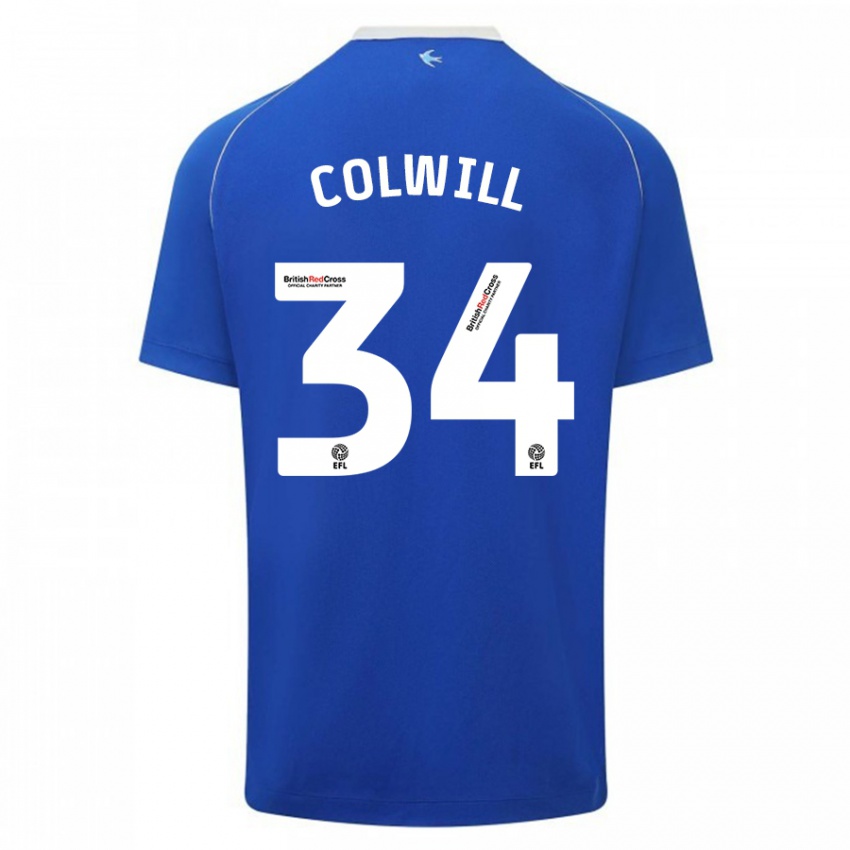 Niño Camiseta Joel Colwill #34 Azul 1ª Equipación 2023/24 La Camisa Perú