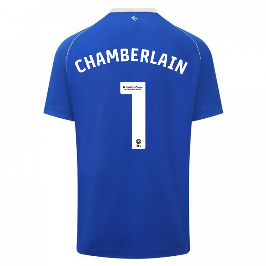 Niño Camiseta Ceryn Chamberlain #1 Azul 1ª Equipación 2023/24 La Camisa Perú