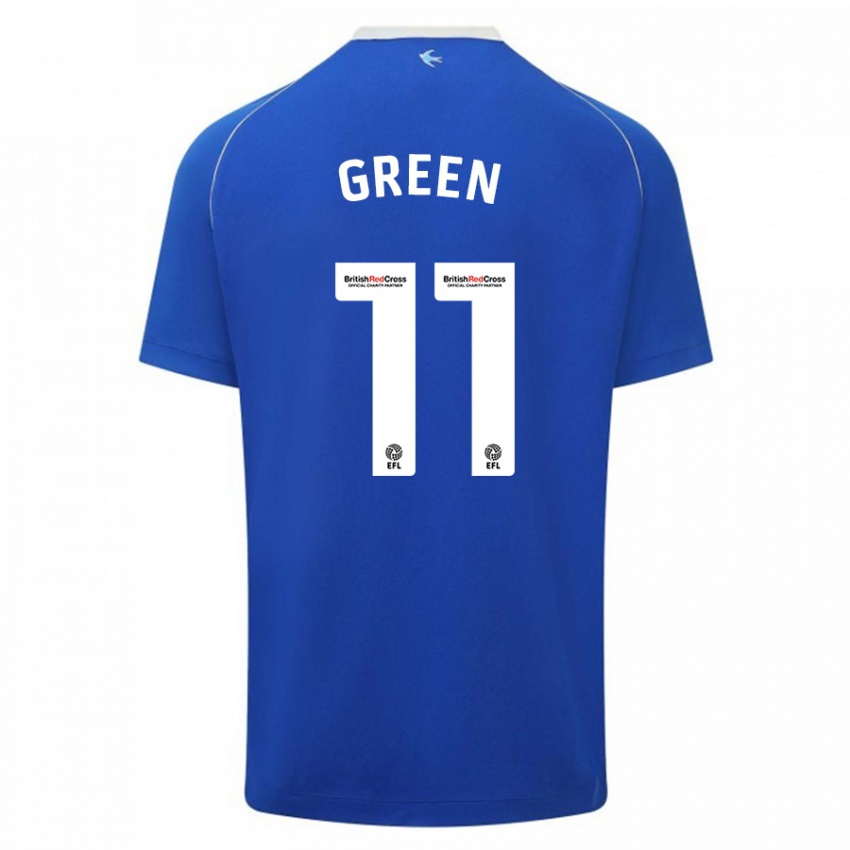 Niño Camiseta Danielle Green #11 Azul 1ª Equipación 2023/24 La Camisa Perú