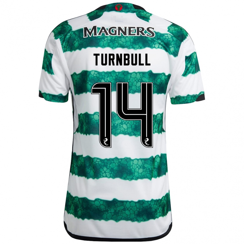 Niño Camiseta David Turnbull #14 Verde 1ª Equipación 2023/24 La Camisa Perú