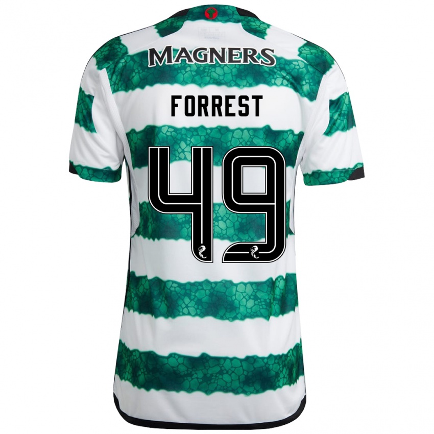 Niño Camiseta James Forrest #49 Verde 1ª Equipación 2023/24 La Camisa Perú