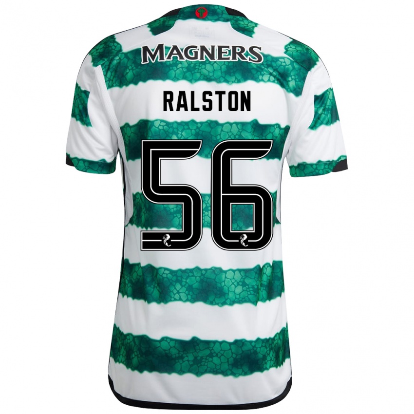 Niño Camiseta Anthony Ralston #56 Verde 1ª Equipación 2023/24 La Camisa Perú