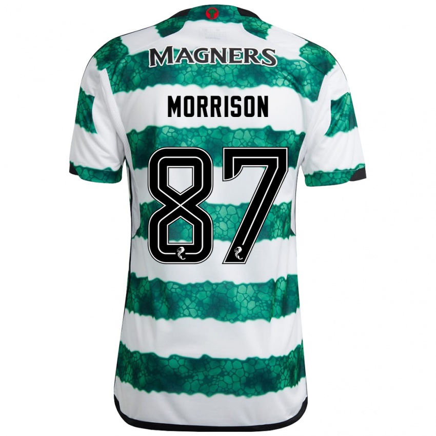 Niño Camiseta Joe Morrison #87 Verde 1ª Equipación 2023/24 La Camisa Perú