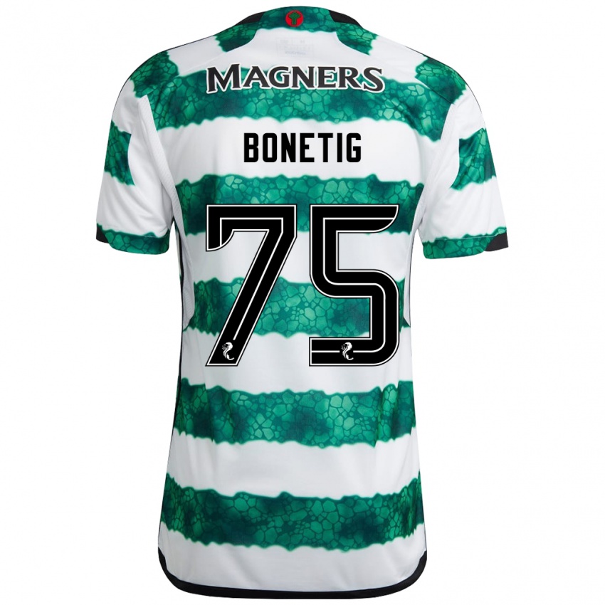 Niño Camiseta Liam Bonetig #75 Verde 1ª Equipación 2023/24 La Camisa Perú