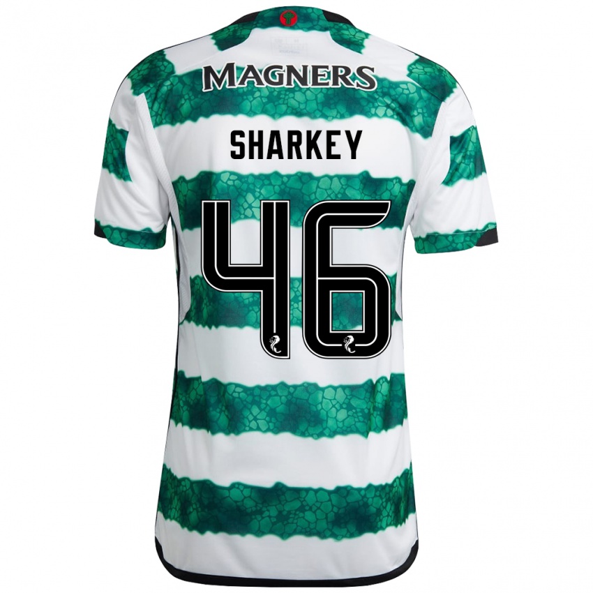 Niño Camiseta Amy Sharkey #46 Verde 1ª Equipación 2023/24 La Camisa Perú