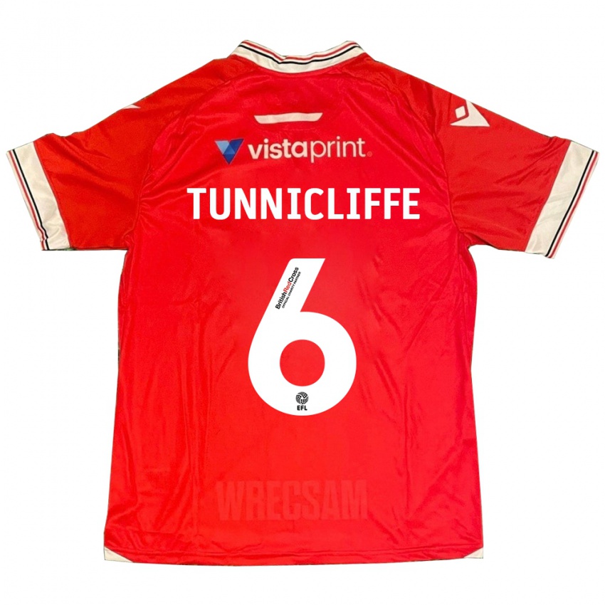 Niño Camiseta Jordan Tunnicliffe #6 Rojo 1ª Equipación 2023/24 La Camisa Perú