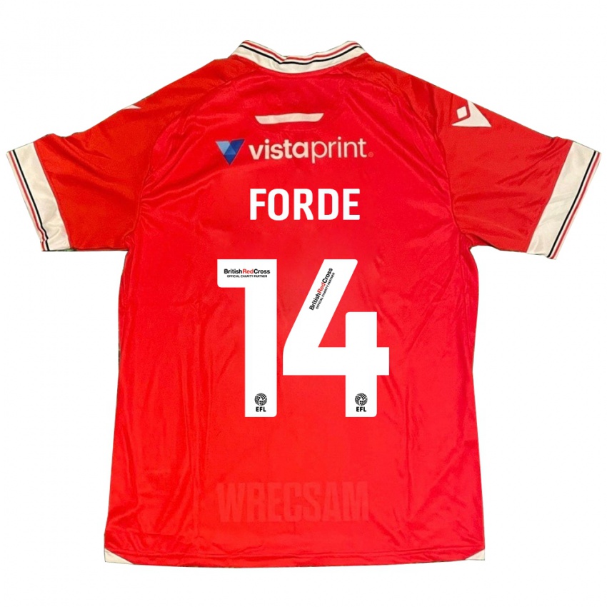Niño Camiseta Anthony Forde #14 Rojo 1ª Equipación 2023/24 La Camisa Perú