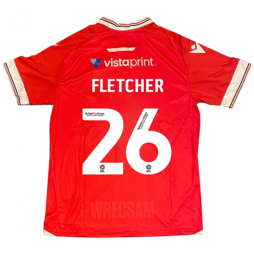 Niño Camiseta Steven Fletcher #26 Rojo 1ª Equipación 2023/24 La Camisa Perú