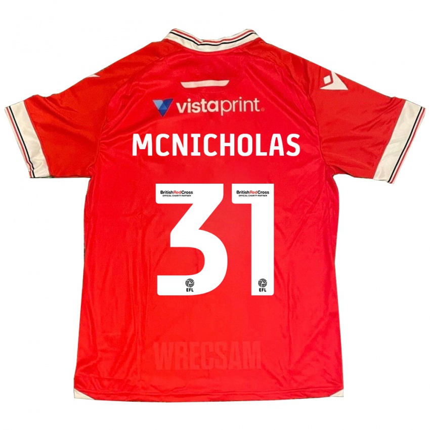 Niño Camiseta Luke Mcnicholas #31 Rojo 1ª Equipación 2023/24 La Camisa Perú