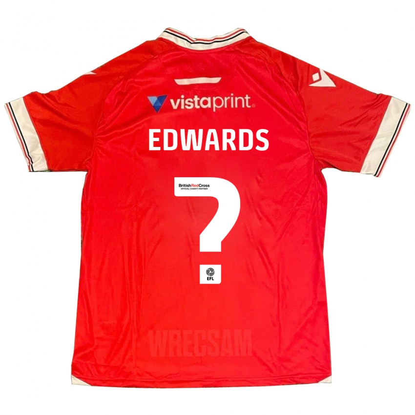 Niño Camiseta Callum Edwards #0 Rojo 1ª Equipación 2023/24 La Camisa Perú