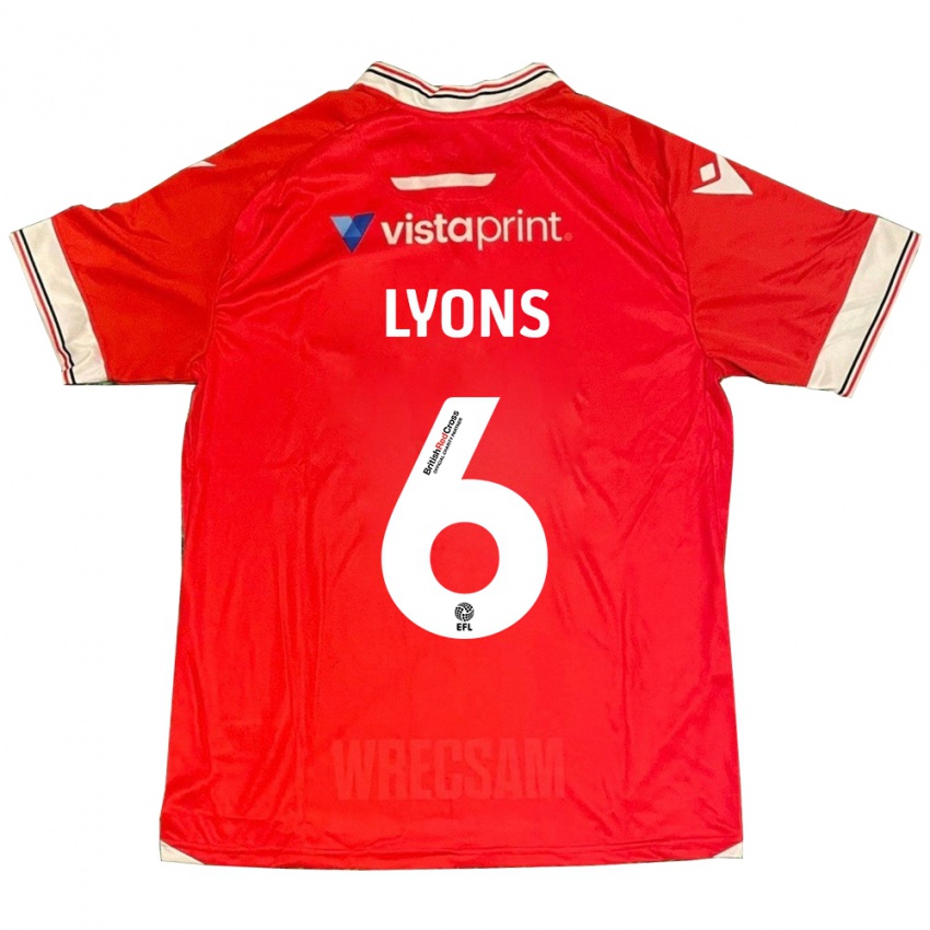 Niño Camiseta Lauryn Lyons #6 Rojo 1ª Equipación 2023/24 La Camisa Perú