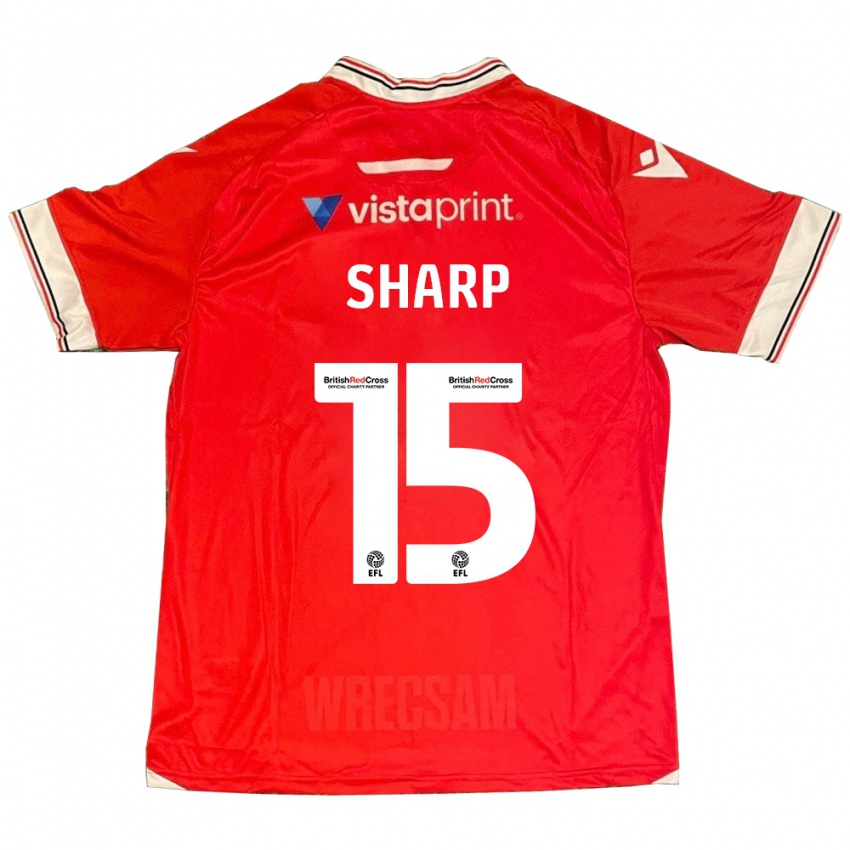 Niño Camiseta Katie Sharp #15 Rojo 1ª Equipación 2023/24 La Camisa Perú