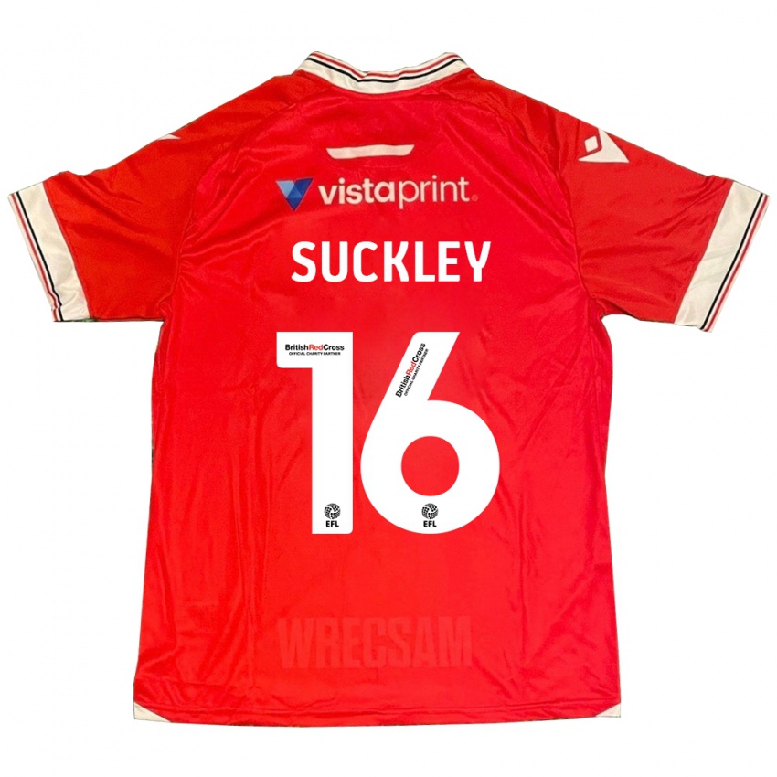 Niño Camiseta Ava Suckley #16 Rojo 1ª Equipación 2023/24 La Camisa Perú