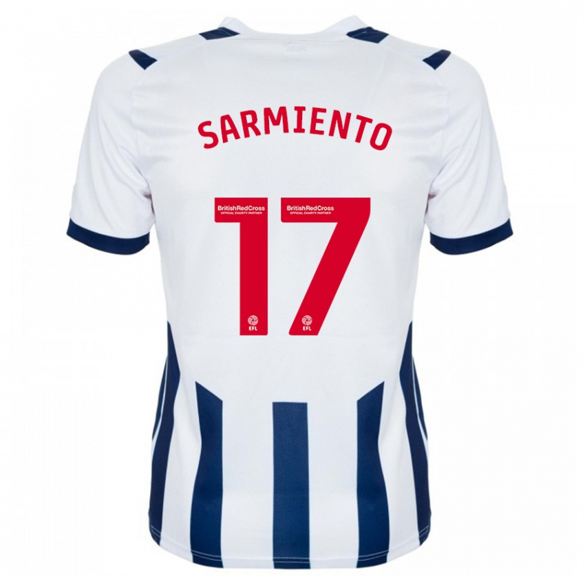 Niño Camiseta Jeremy Sarmiento #17 Blanco 1ª Equipación 2023/24 La Camisa Perú