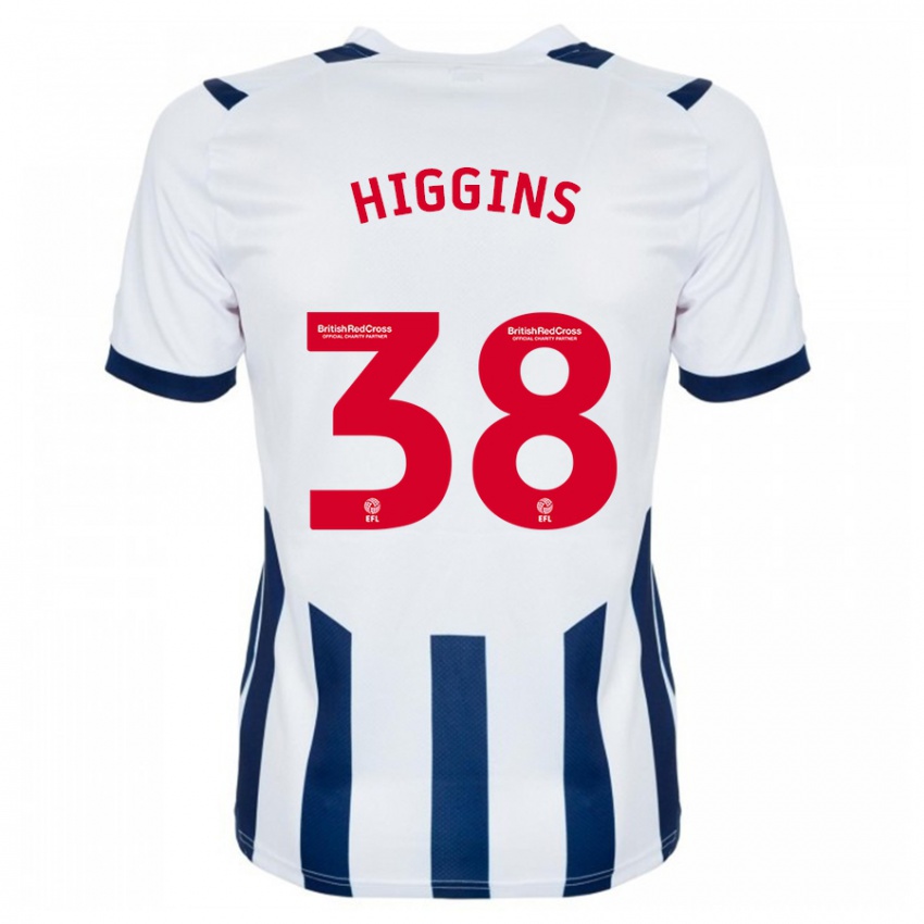 Niño Camiseta Akeel Higgins #38 Blanco 1ª Equipación 2023/24 La Camisa Perú