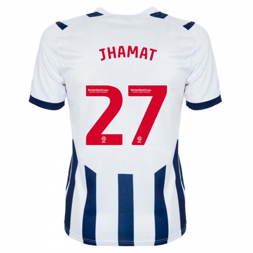 Niño Camiseta Simran Jhamat #27 Blanco 1ª Equipación 2023/24 La Camisa Perú