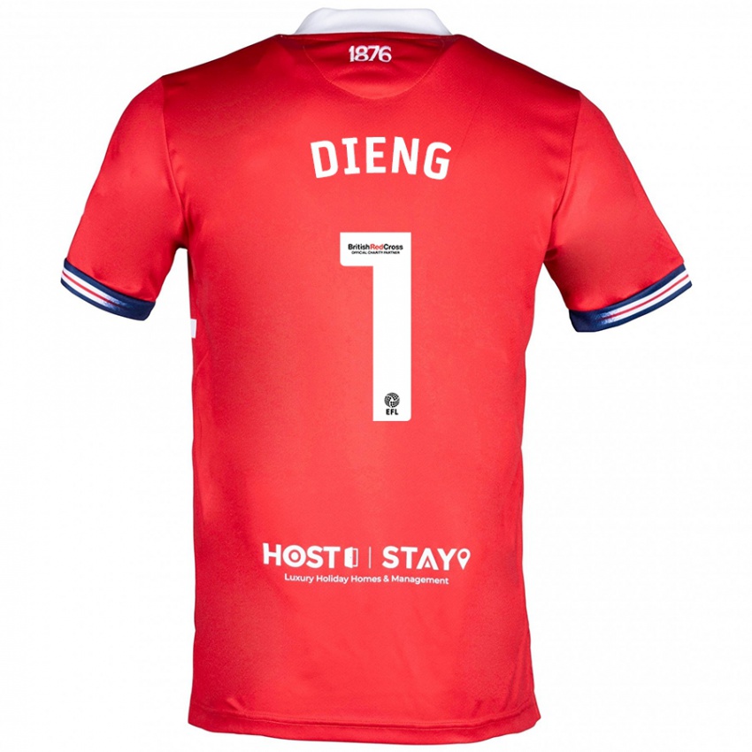 Niño Camiseta Seny Dieng #1 Rojo 1ª Equipación 2023/24 La Camisa Perú