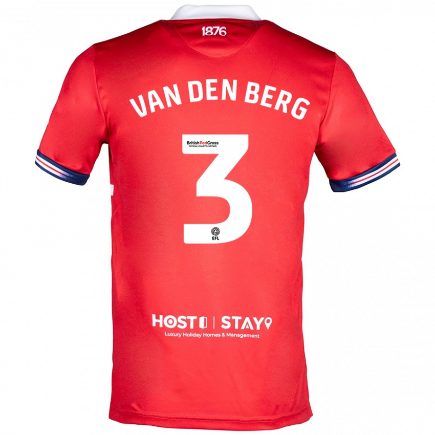 Niño Camiseta Rav Van Den Berg #3 Rojo 1ª Equipación 2023/24 La Camisa Perú