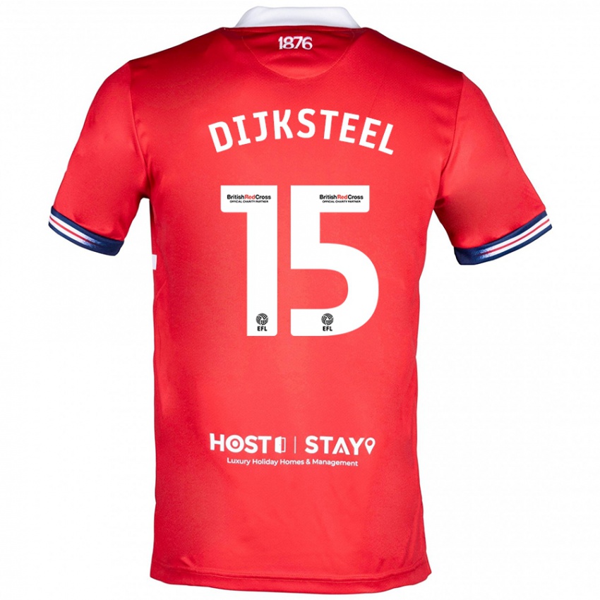 Niño Camiseta Anfernee Dijksteel #15 Rojo 1ª Equipación 2023/24 La Camisa Perú