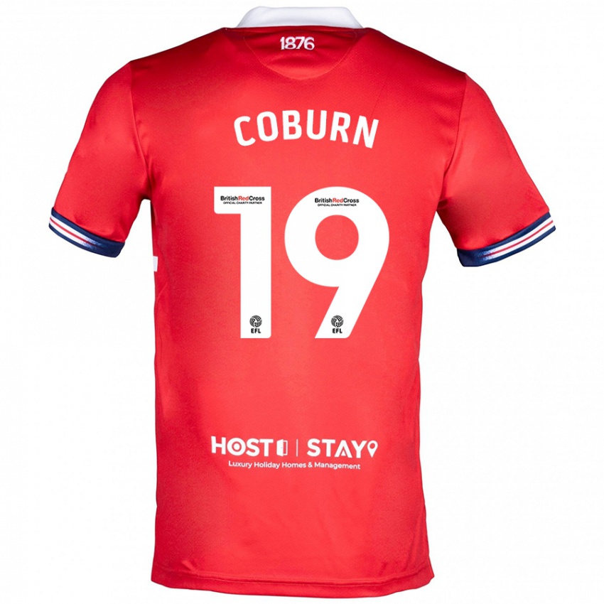 Niño Camiseta Josh Coburn #19 Rojo 1ª Equipación 2023/24 La Camisa Perú