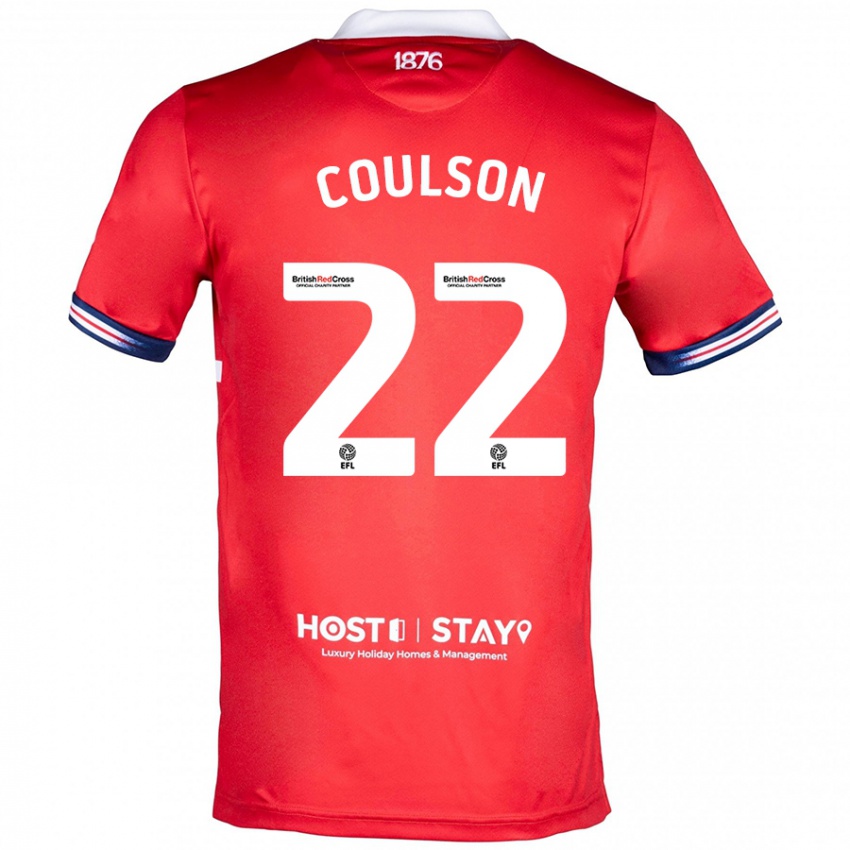 Niño Camiseta Hayden Coulson #22 Rojo 1ª Equipación 2023/24 La Camisa Perú