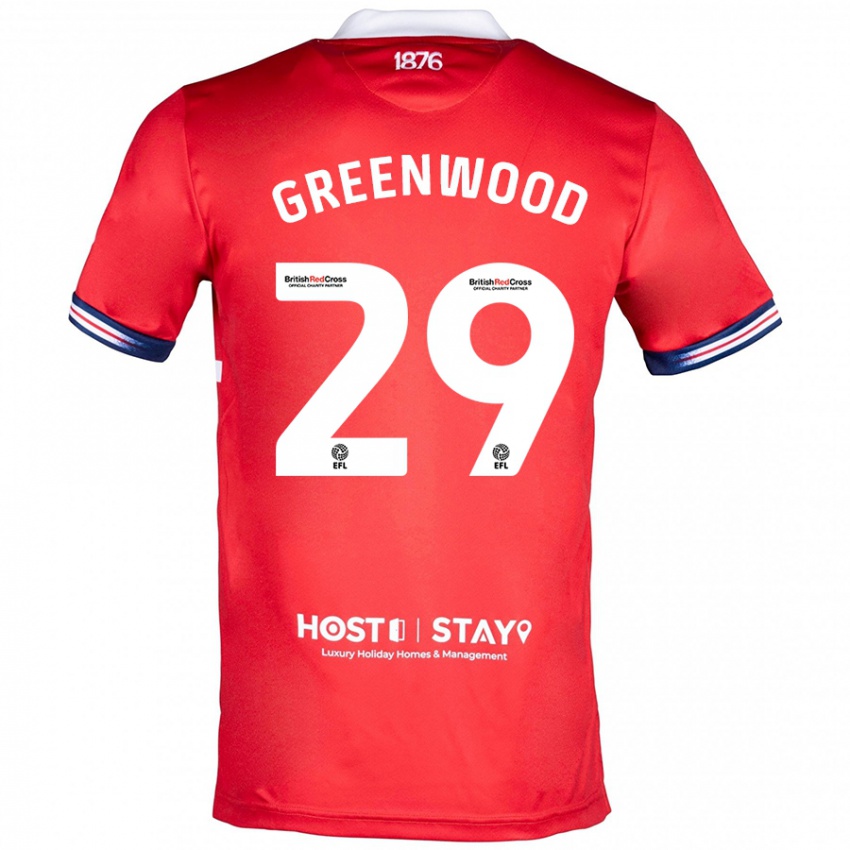 Niño Camiseta Sam Greenwood #29 Rojo 1ª Equipación 2023/24 La Camisa Perú