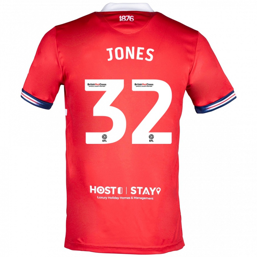 Niño Camiseta Jamie Jones #32 Rojo 1ª Equipación 2023/24 La Camisa Perú