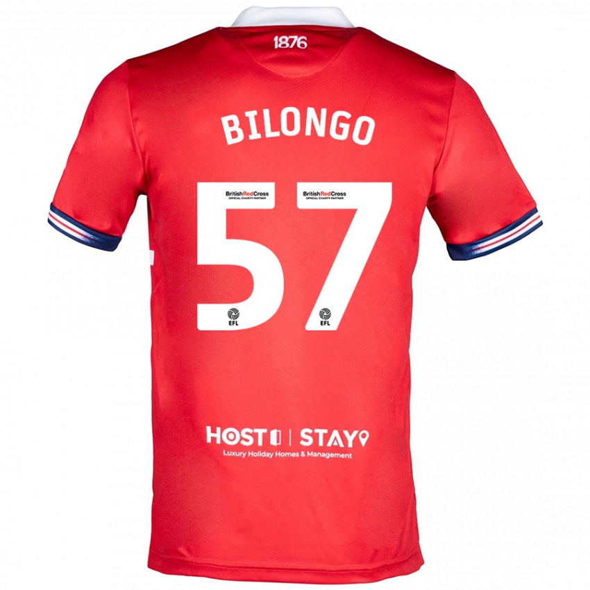 Niño Camiseta Bryant Bilongo #57 Rojo 1ª Equipación 2023/24 La Camisa Perú