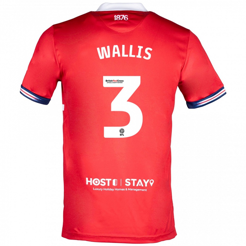 Niño Camiseta Emma Wallis #3 Rojo 1ª Equipación 2023/24 La Camisa Perú