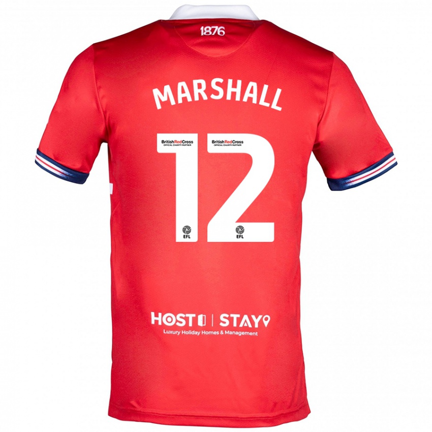Niño Camiseta Eve Marshall #12 Rojo 1ª Equipación 2023/24 La Camisa Perú