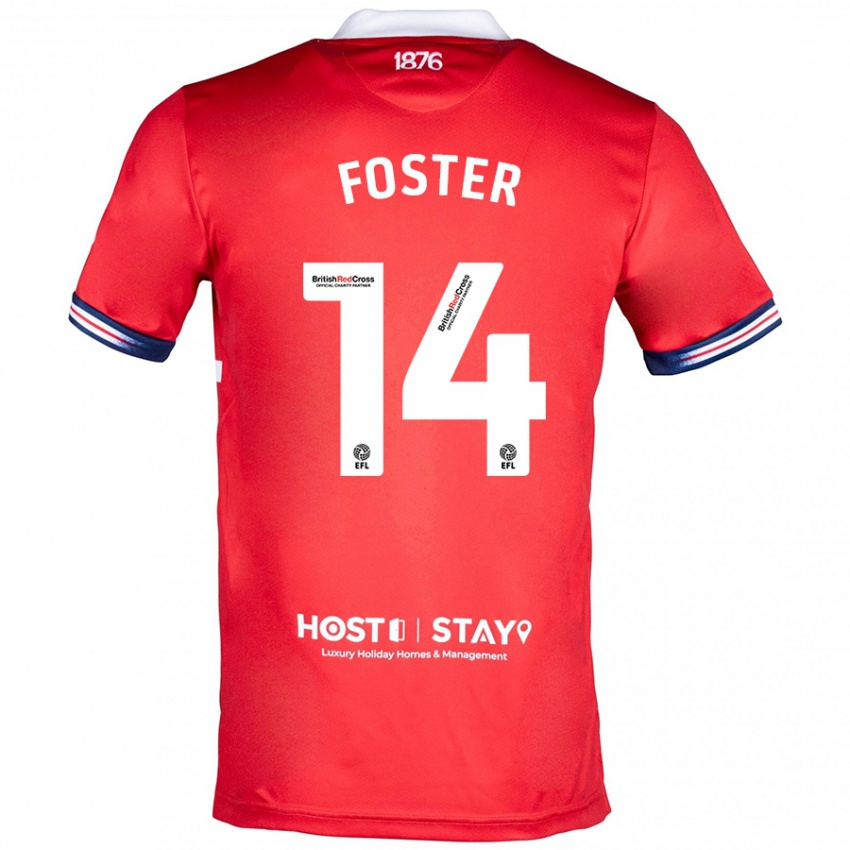 Niño Camiseta Emma Foster #14 Rojo 1ª Equipación 2023/24 La Camisa Perú