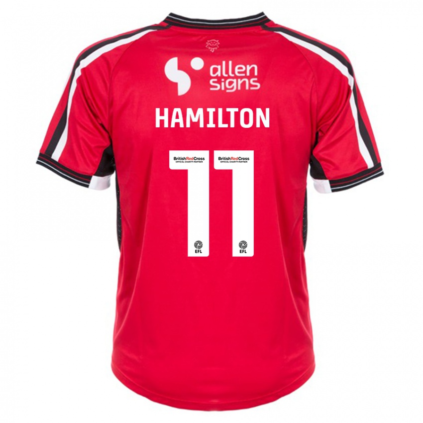 Niño Camiseta Ethan Hamilton #11 Rojo 1ª Equipación 2023/24 La Camisa Perú