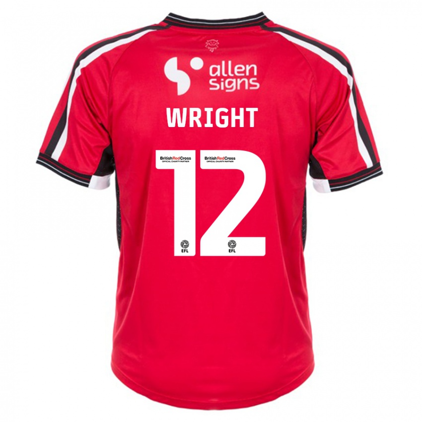 Niño Camiseta Jordan Wright #12 Rojo 1ª Equipación 2023/24 La Camisa Perú