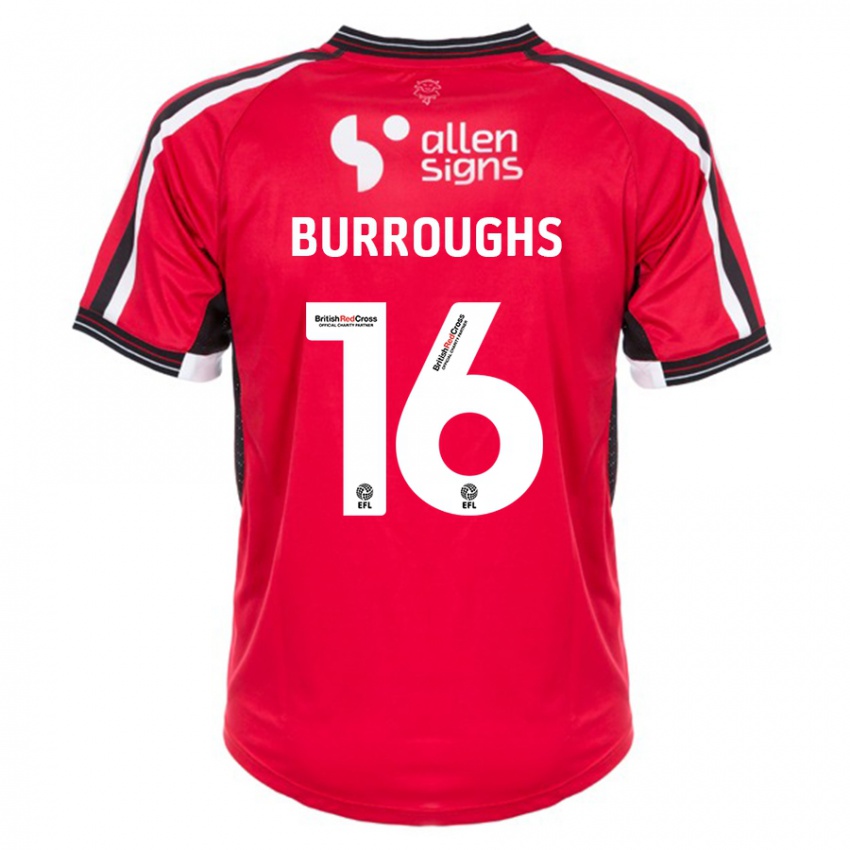 Niño Camiseta Jack Burroughs #16 Rojo 1ª Equipación 2023/24 La Camisa Perú