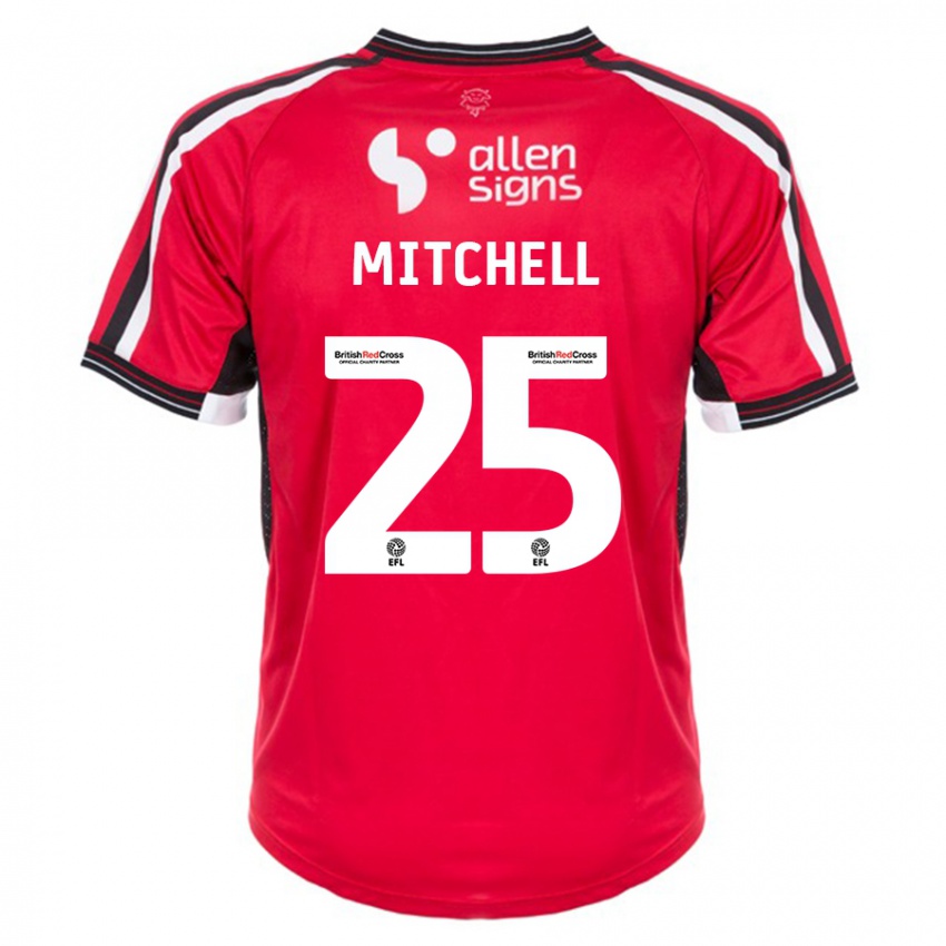 Niño Camiseta Alex Mitchell #25 Rojo 1ª Equipación 2023/24 La Camisa Perú