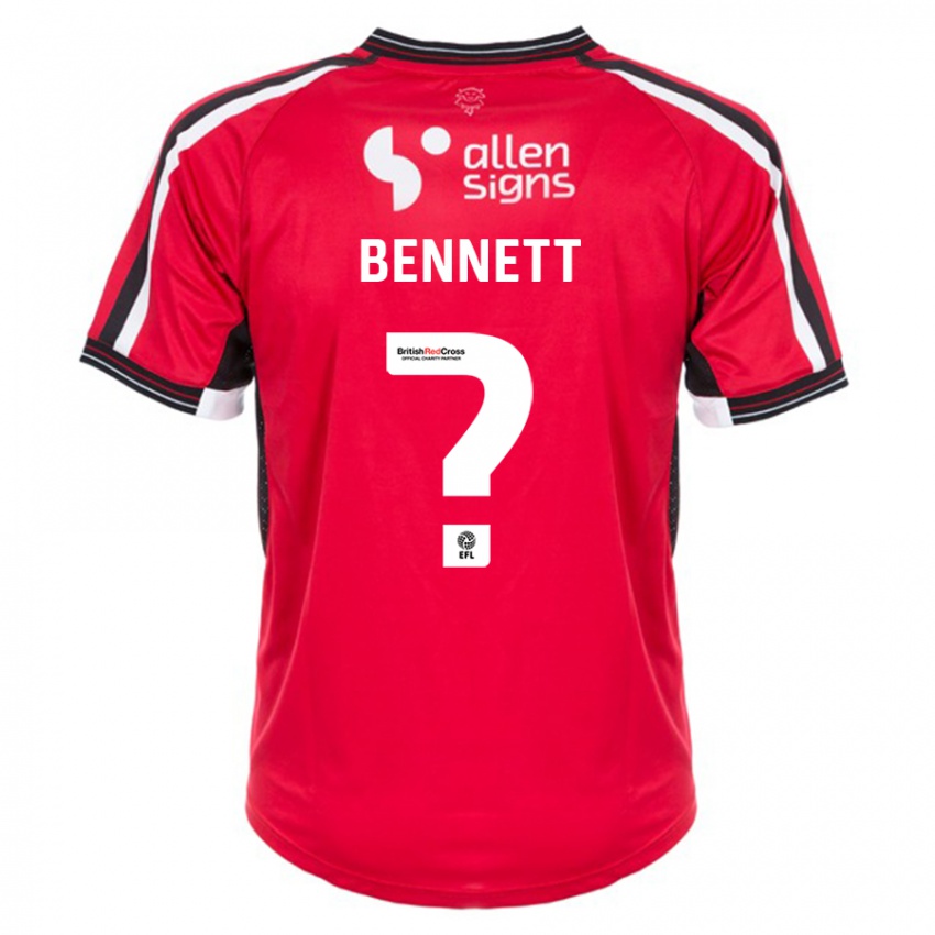 Niño Camiseta Hugo Bennett #0 Rojo 1ª Equipación 2023/24 La Camisa Perú