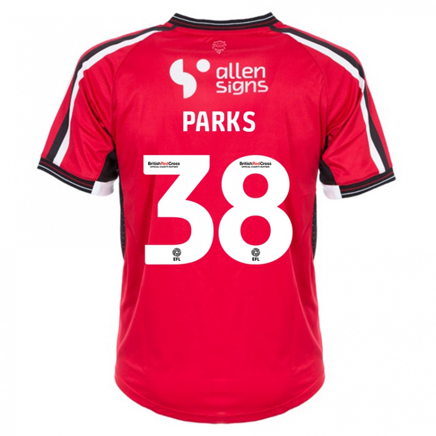 Niño Camiseta Charlie Parks #38 Rojo 1ª Equipación 2023/24 La Camisa Perú