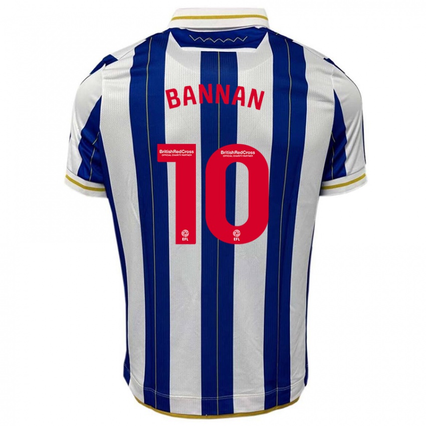 Niño Camiseta Barry Bannan #10 Azul Blanco 1ª Equipación 2023/24 La Camisa Perú