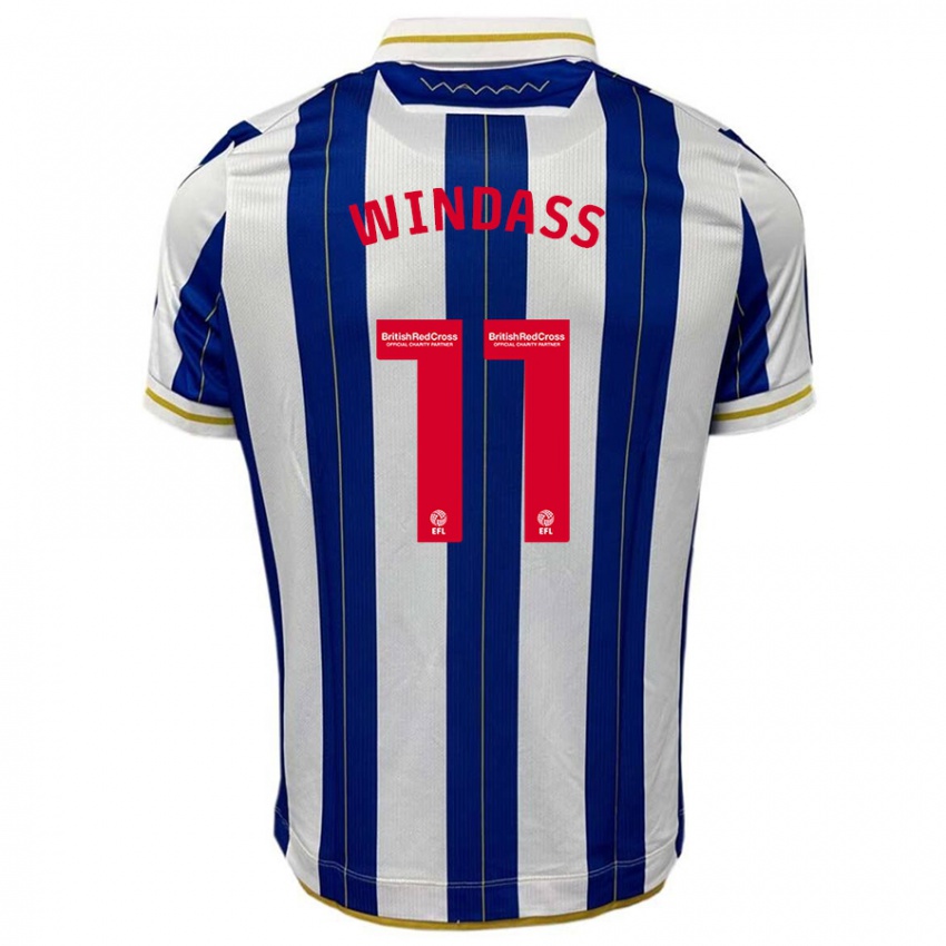 Niño Camiseta Josh Windass #11 Azul Blanco 1ª Equipación 2023/24 La Camisa Perú